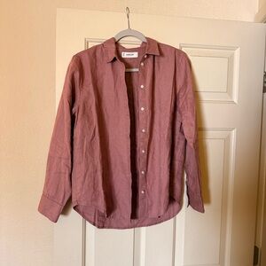 Everlane Linen Dusty Rose Linen Shirt